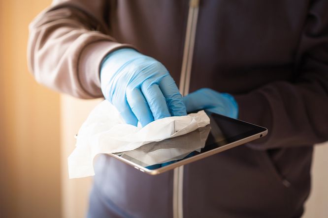 Desinfektion von Tablet