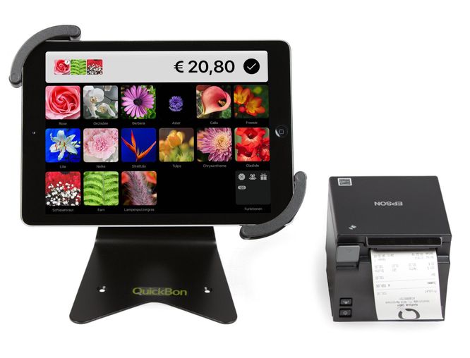 QuickBon iPad Kassensystem einer Floristin